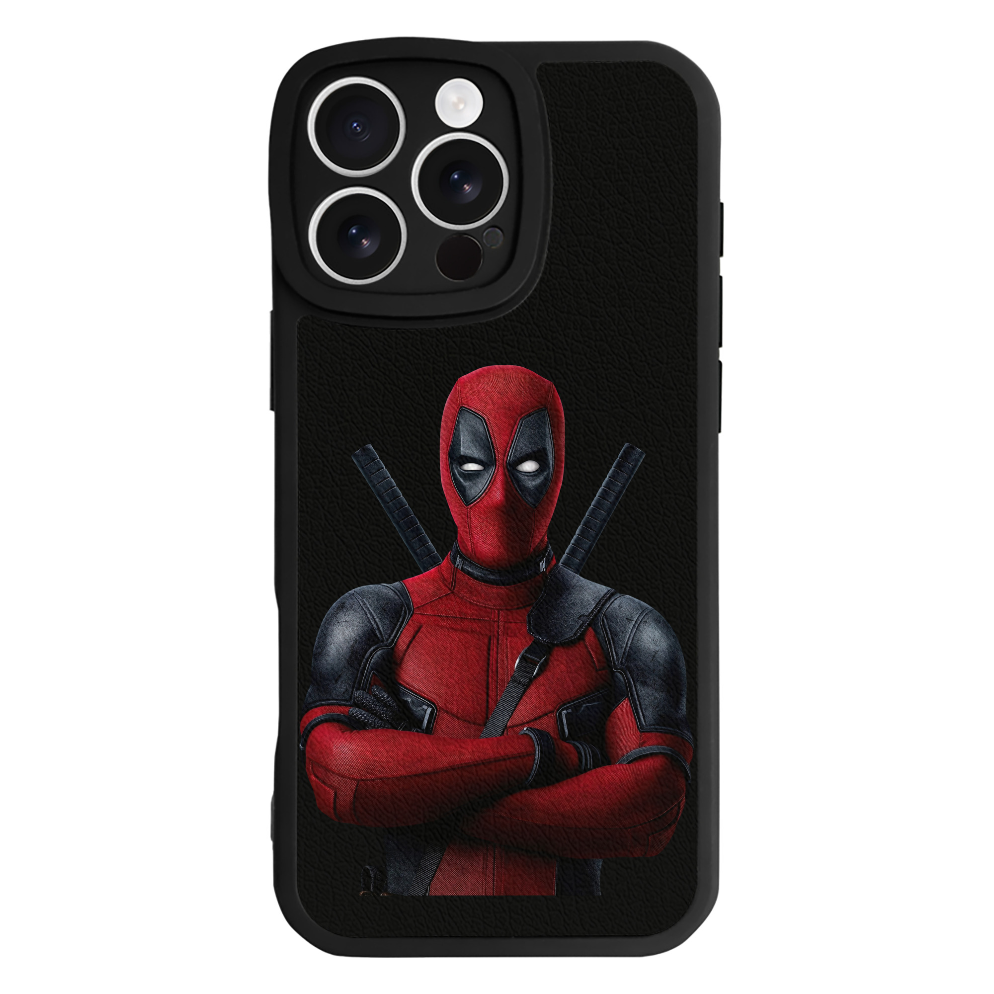 （画像用） Deadpool デッドプール 【iPhone 16シリーズ対応】シリコンスマホケース（レザー調） 材質：シリコン
